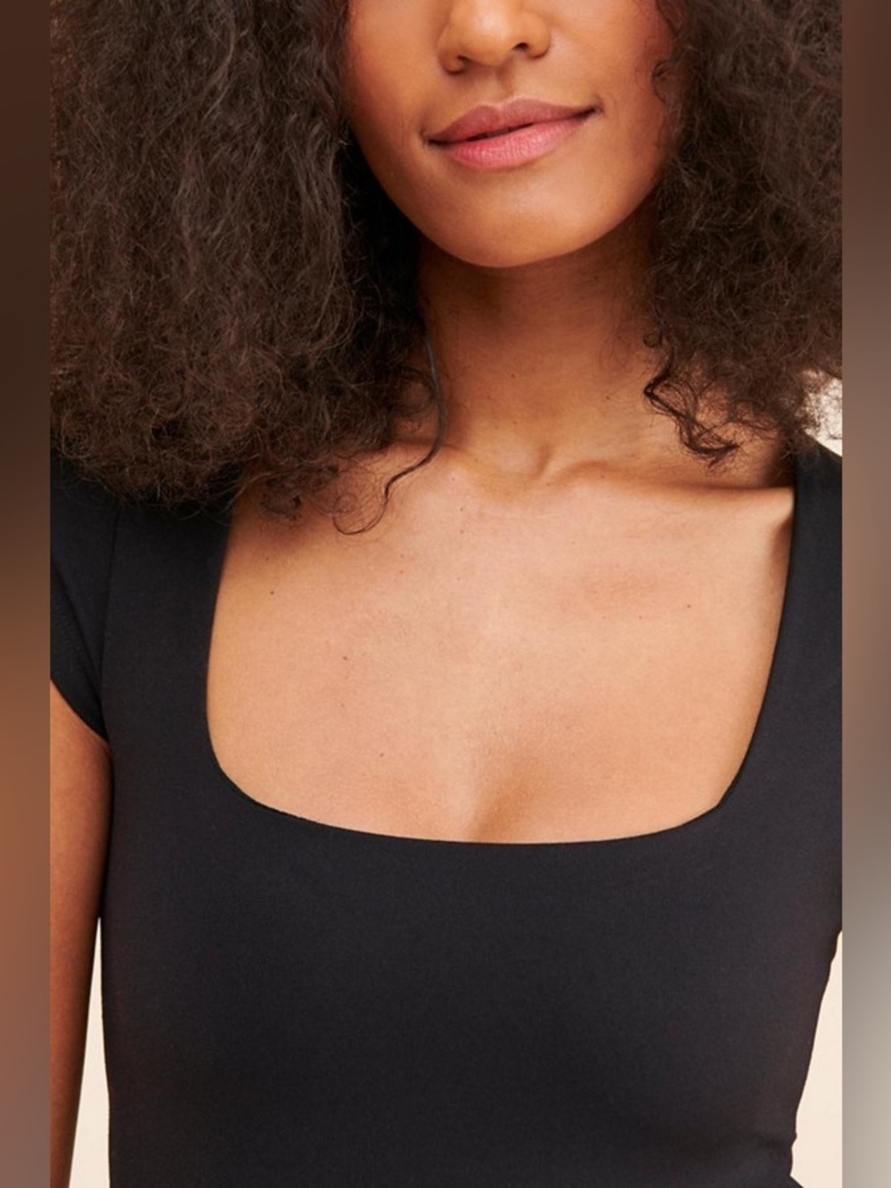 FREE PEOPLE | ✨NEW✨ Fair and Square Neck Duo Bodysuit in Black - Picture 4 of 7